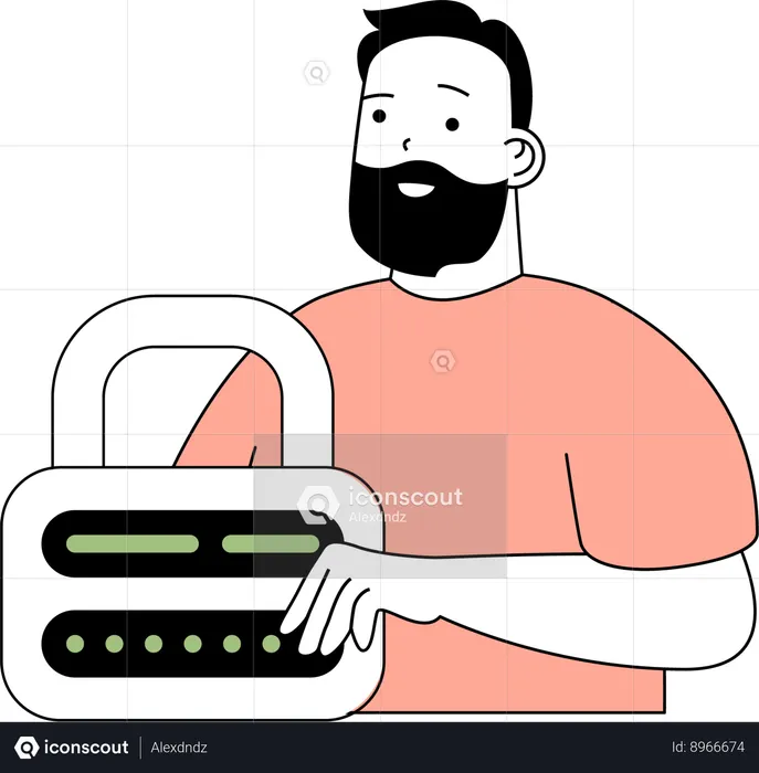 Coder secures server data  Illustration