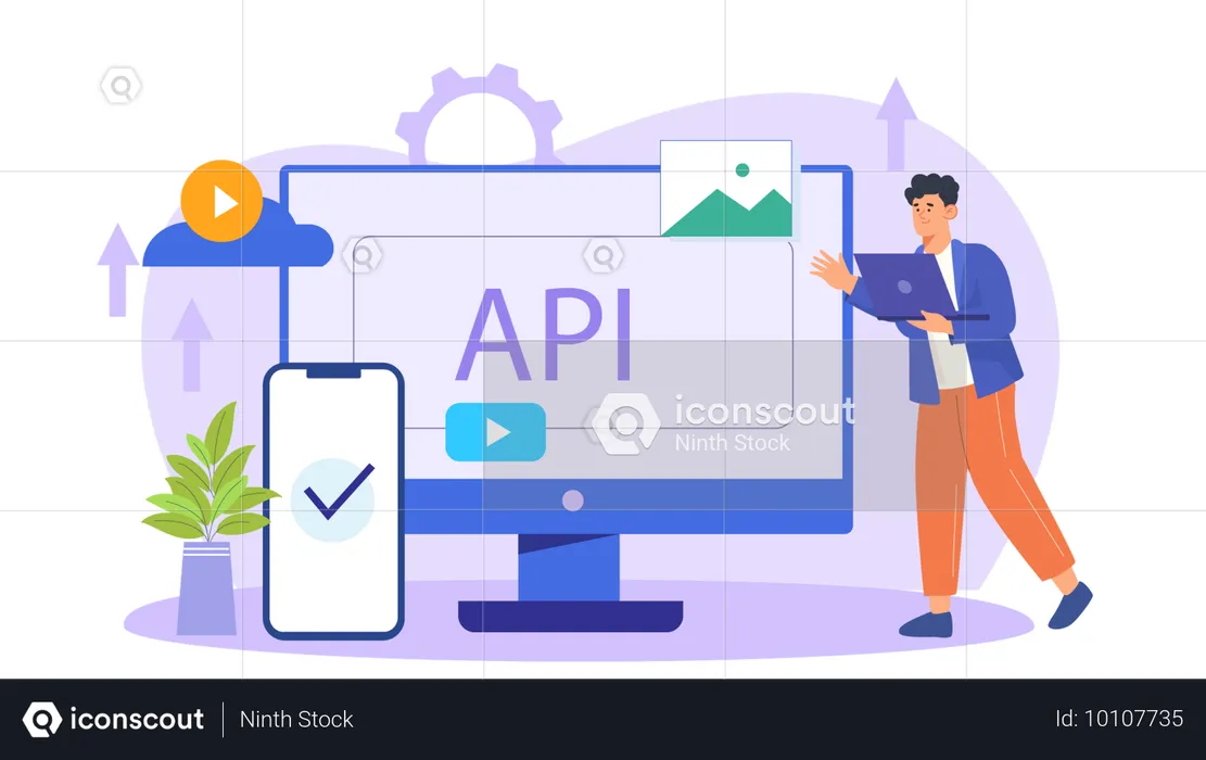 Coder는 API 관리에 대해 작업합니다.  일러스트레이션