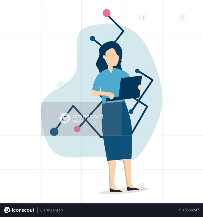 코더는 프로그래밍 라인에서 작동합니다.  일러스트레이션