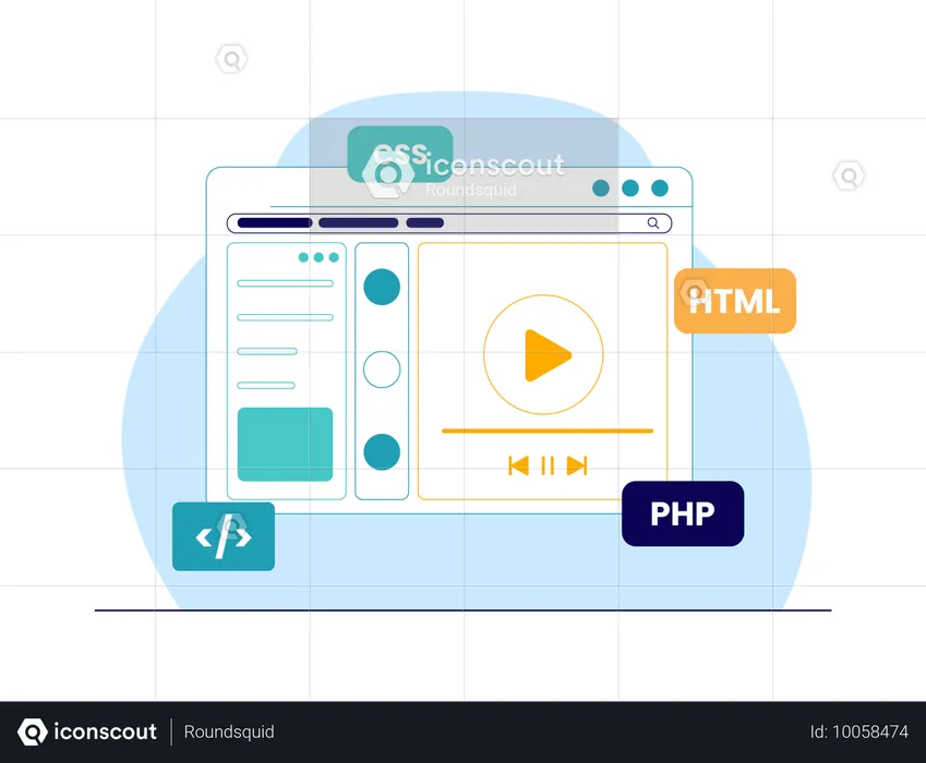 Codificação de vídeo no site  Ilustração