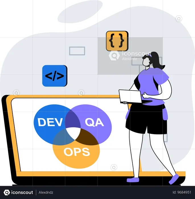 Codificador devops  Ilustração