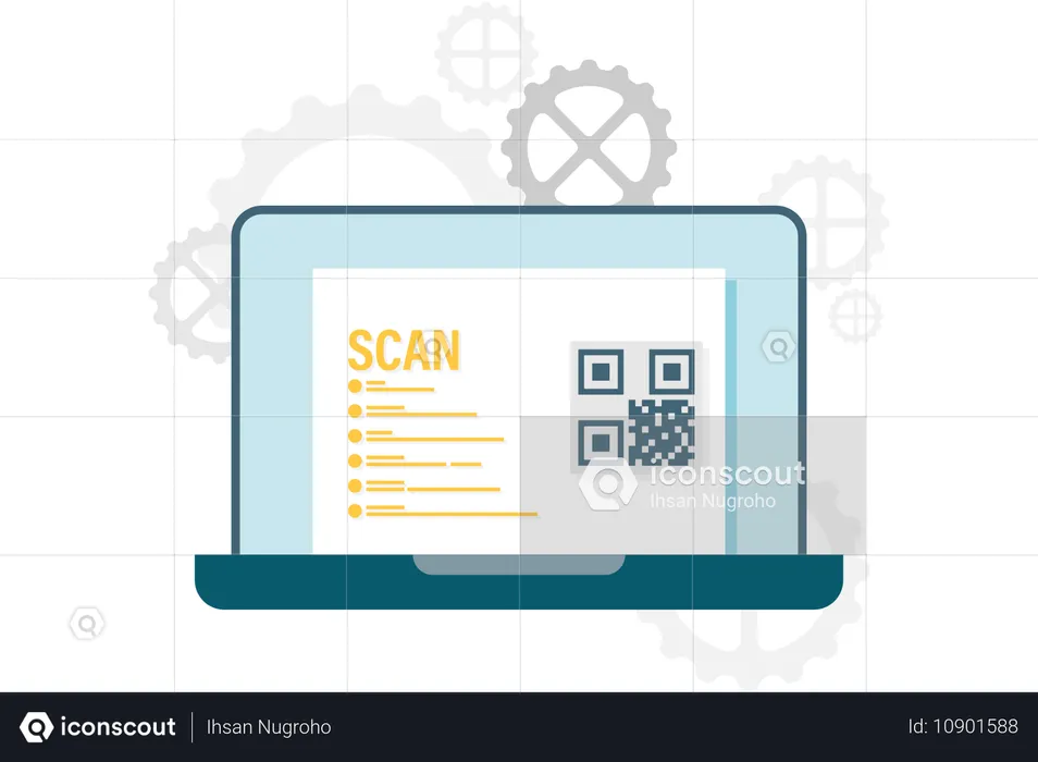 Inicio de sesión con código qr  Ilustración