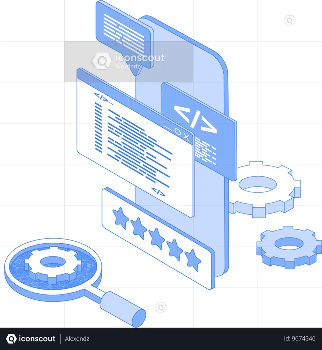 Coding application  Illustration