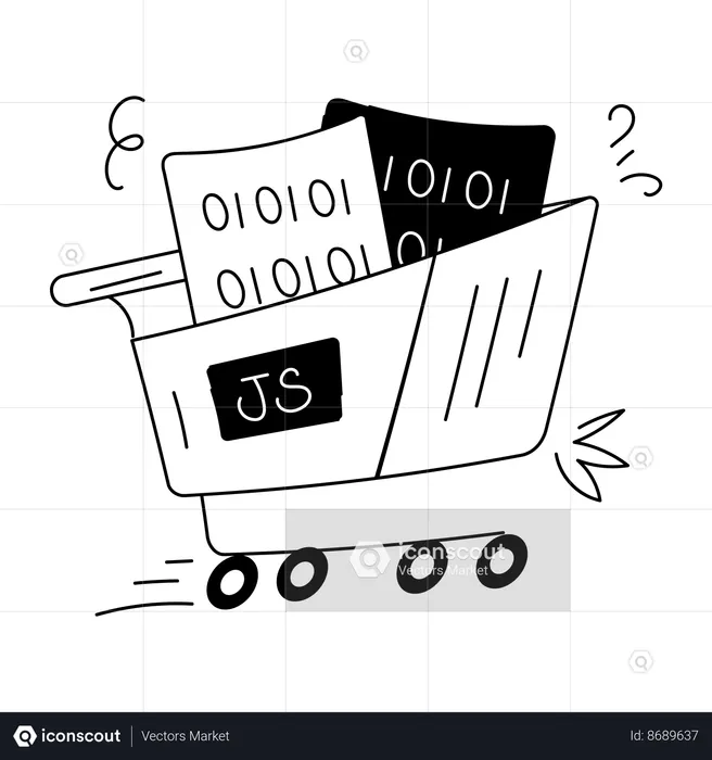 Coding Cart  Illustration