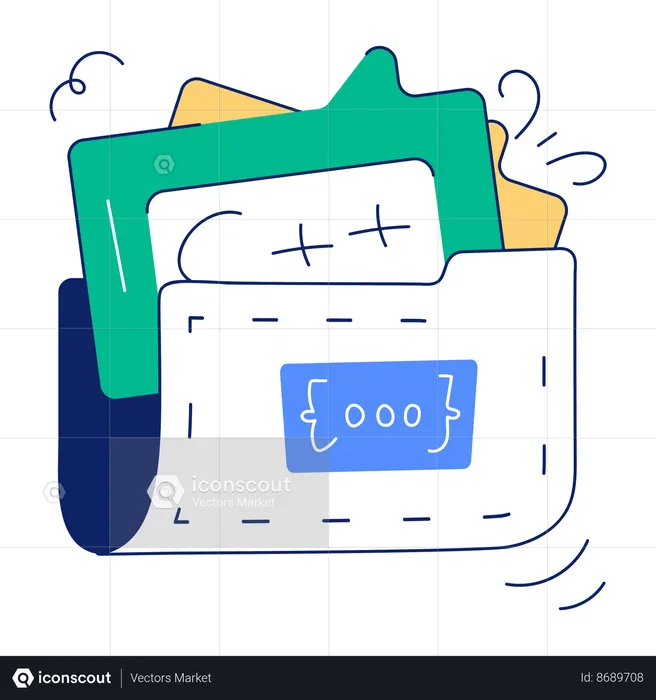 Coding Folder  Illustration