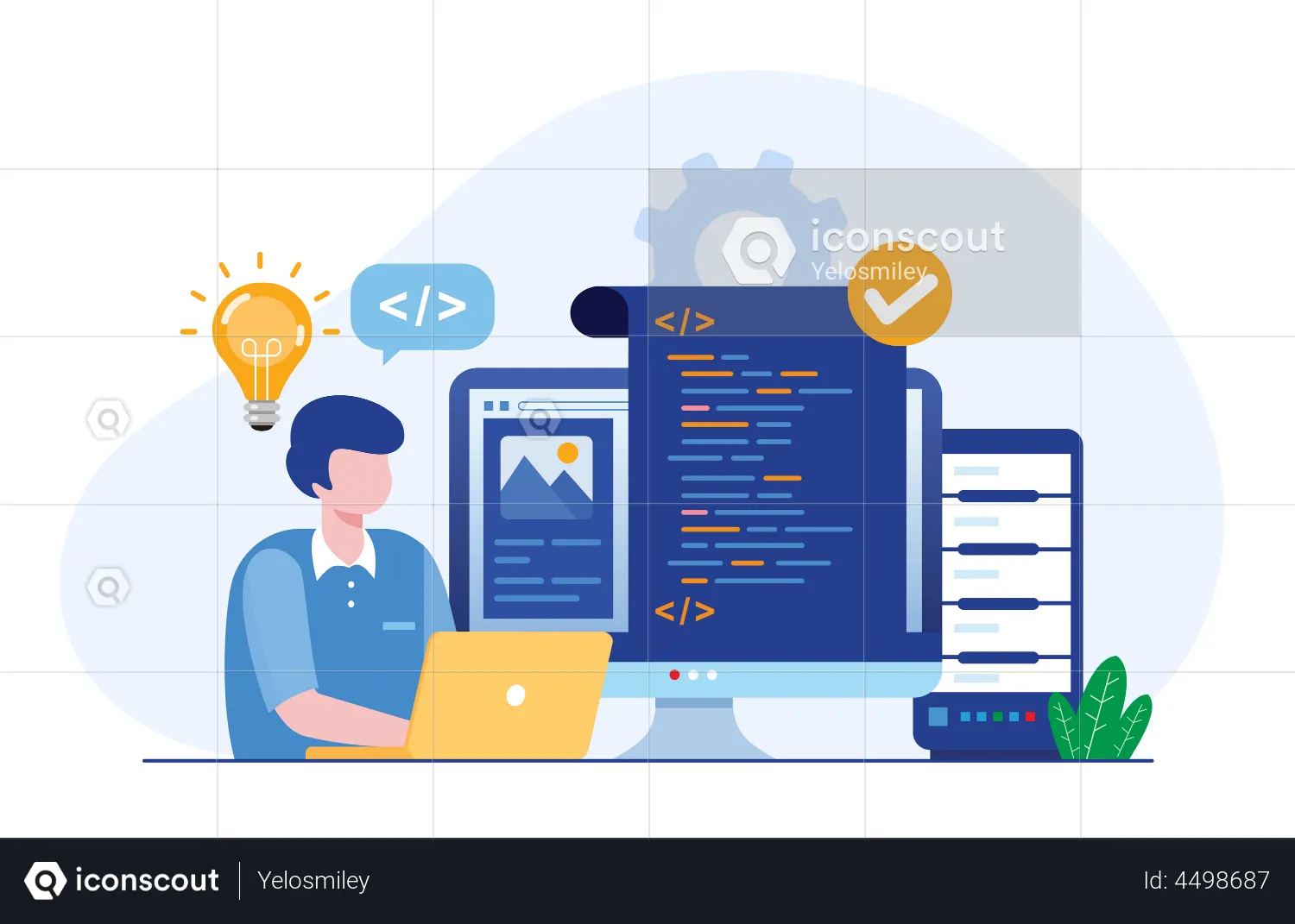 Coding & Programming Illustration - Free Download People Illustrations ...