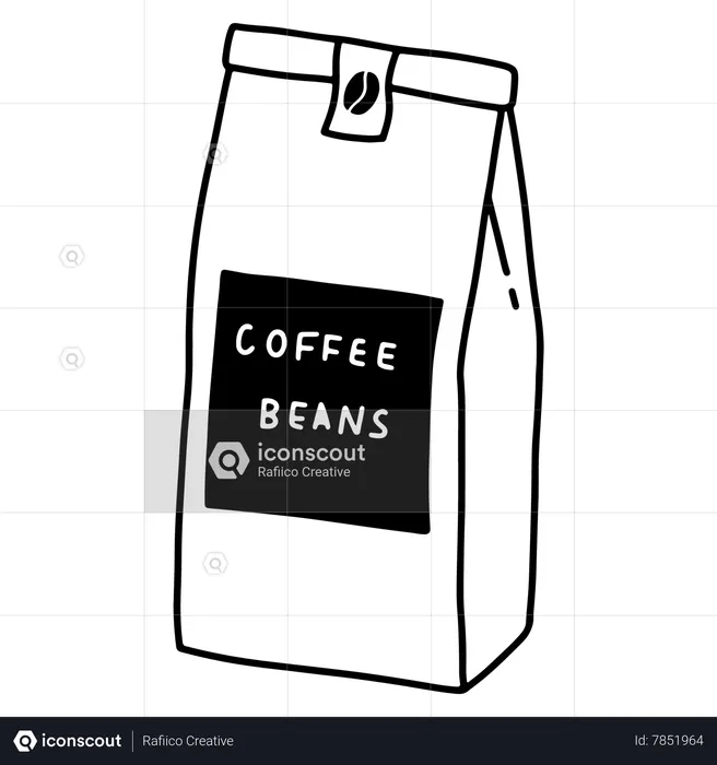 Coffee beans bag  Illustration
