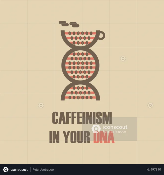 Coffee In DNA  Illustration