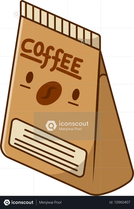 Coffee Powder Package  Illustration