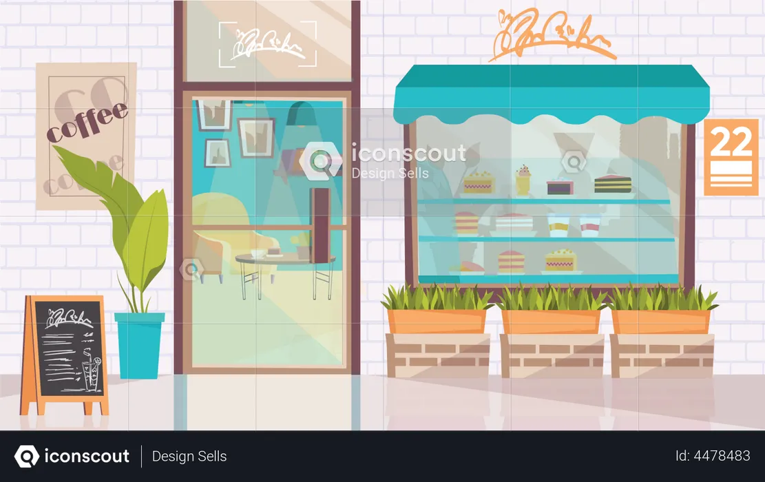 Coffee shop  Illustration