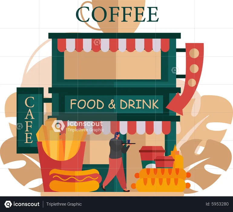 Coffee Store  Illustration