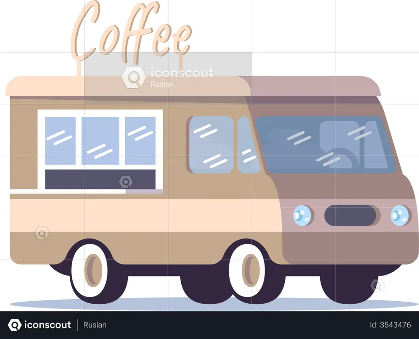 Coffee street truck  Illustration