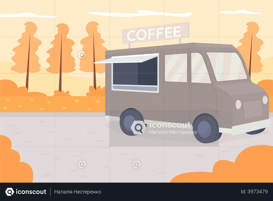 Coffee truck  Illustration
