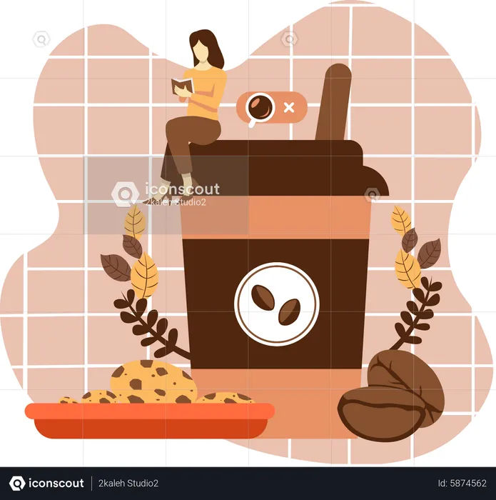 Coffee With Cookies  Illustration