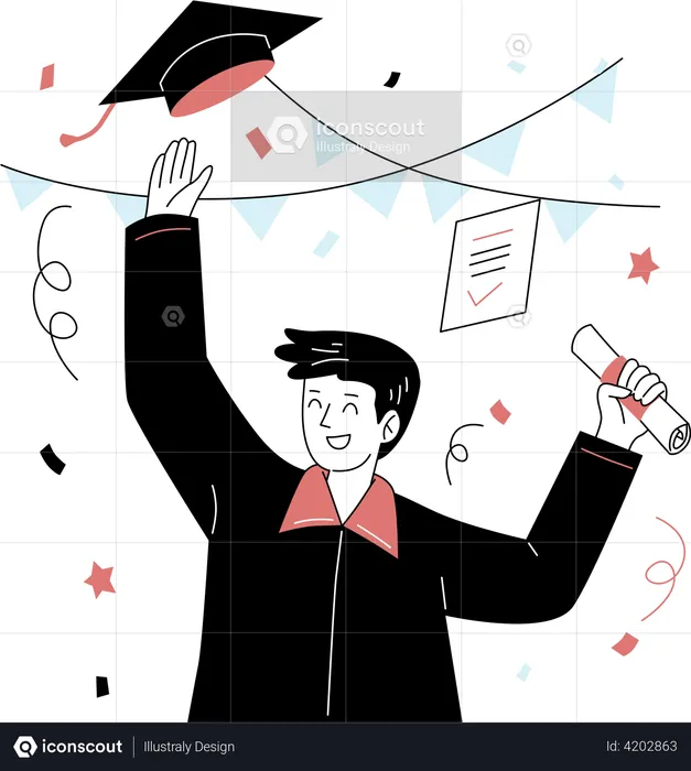 College graduation  Illustration