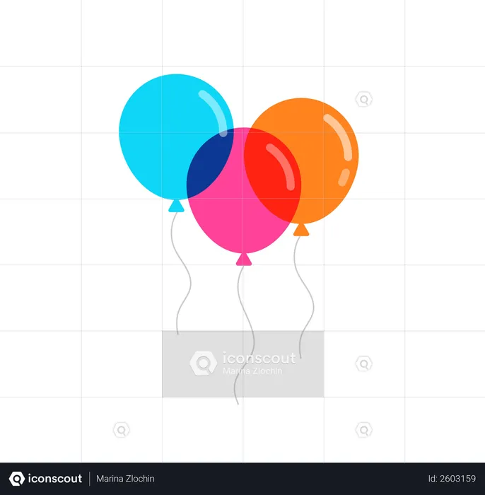 Colorful balloons vector illustration  Illustration