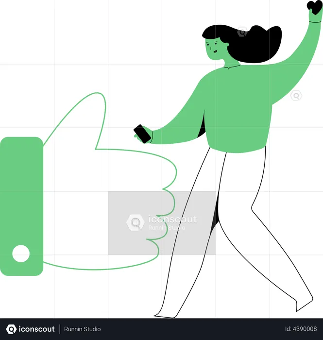 Comentarios en línea por mujer  Ilustración