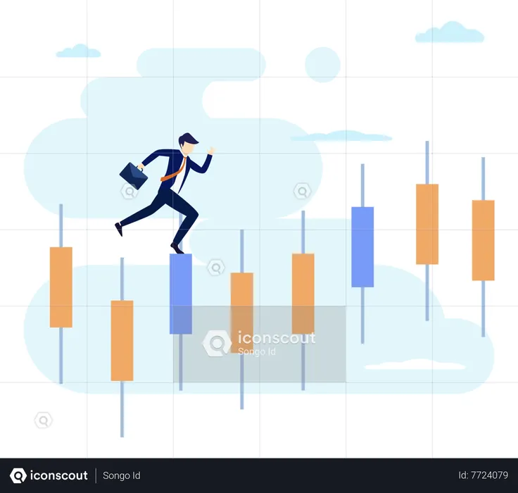 Comercio de acciones  Ilustración