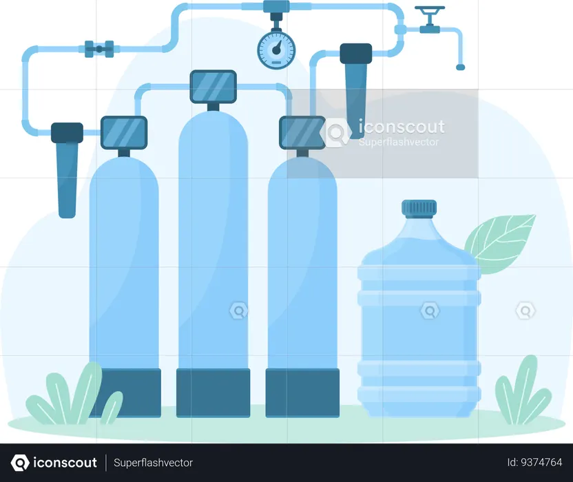 Commercial Water Purification  Illustration