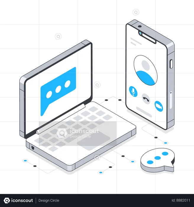 Communication App  Illustration