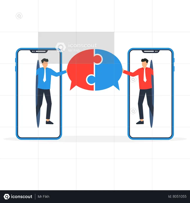 Connexion de communication  Illustration
