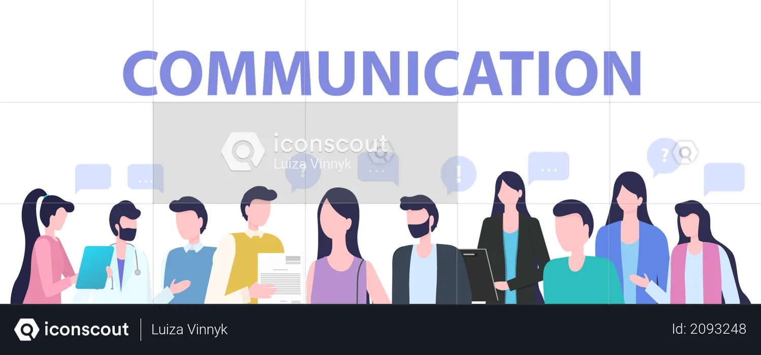 Communication in community  Illustration
