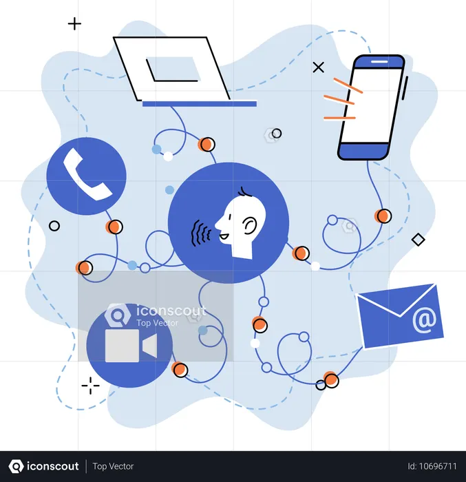 Communication integration platform  Illustration