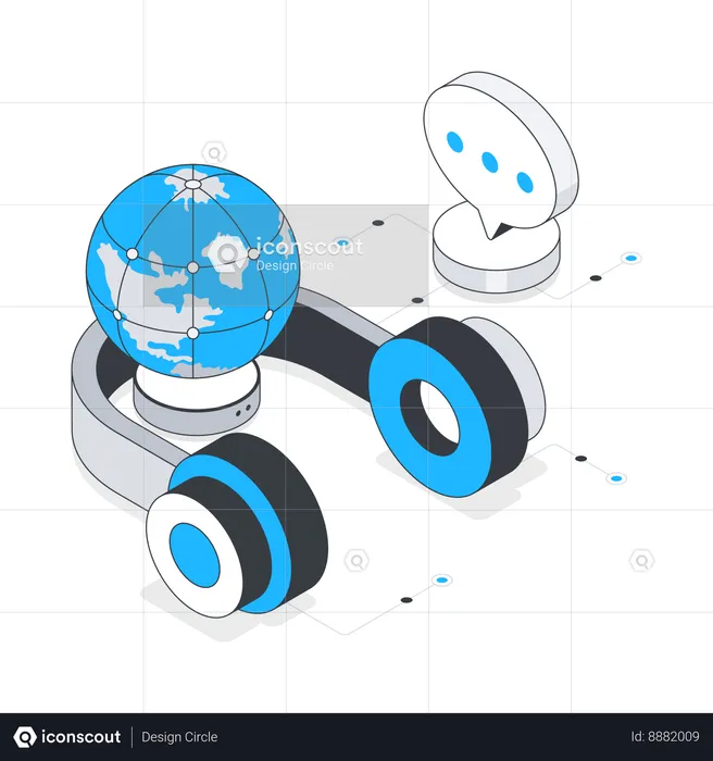 Communication internationale  Illustration