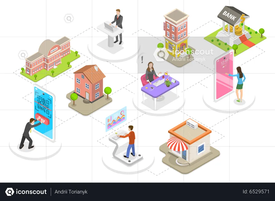 Communication Network  Illustration