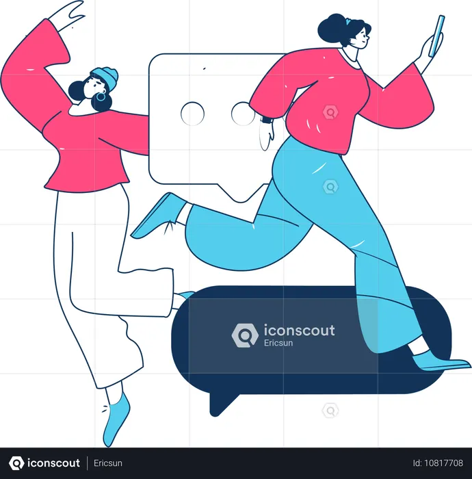 Communication virtuelle  Illustration