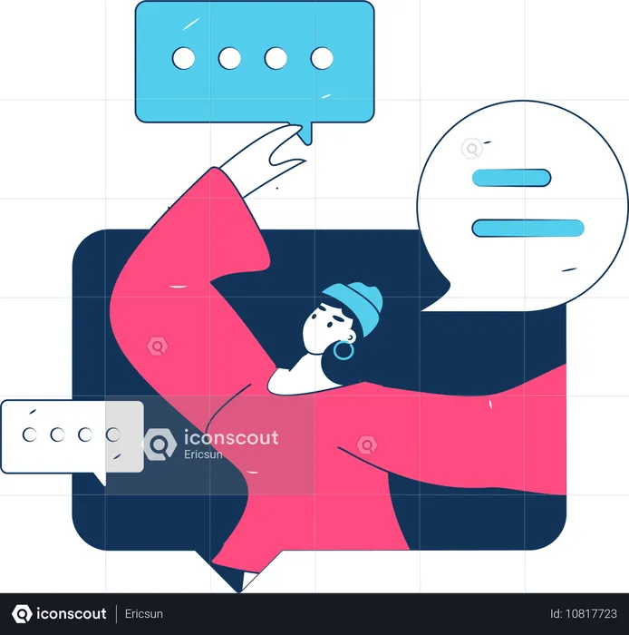 Communication virtuelle  Illustration