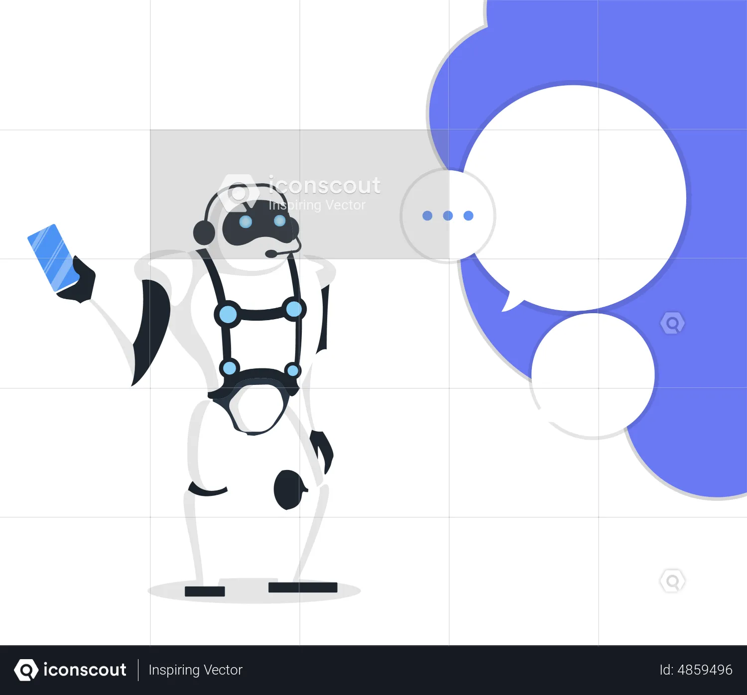 Communication With Chatbot Illustration - Free Download Network 