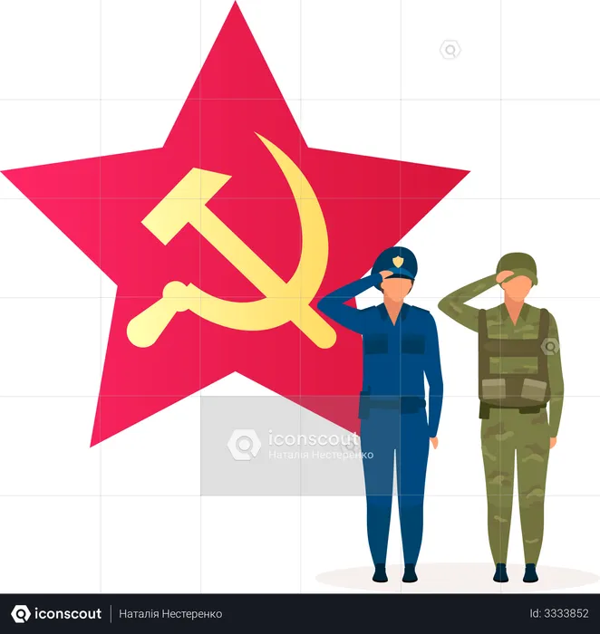 Communism political system  Illustration