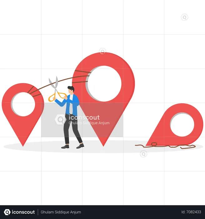 Company branches location  Illustration