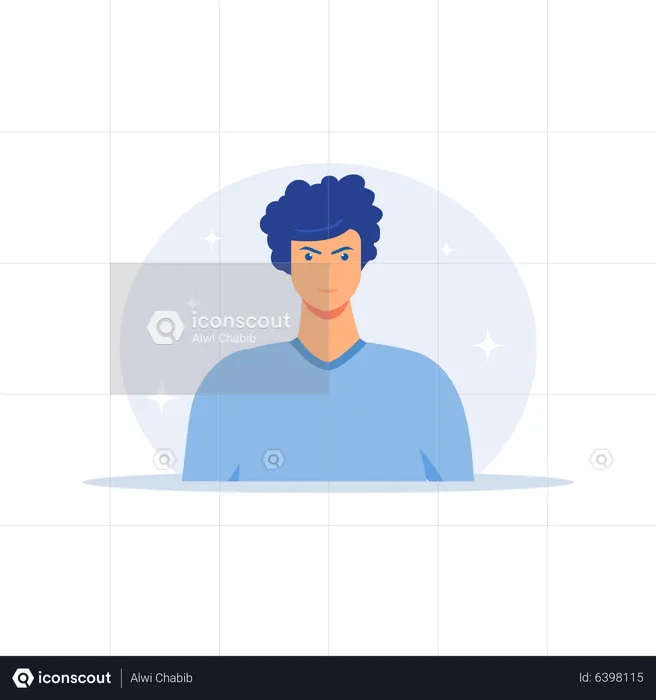 Company employee ID photo  Illustration