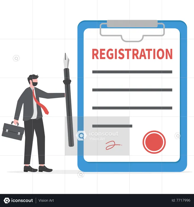 Company registration service  Illustration