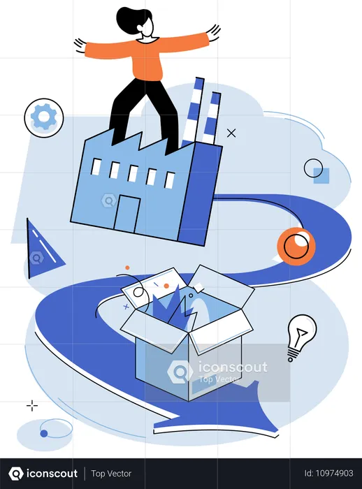 Companys project management ensures timely delivery products  Illustration