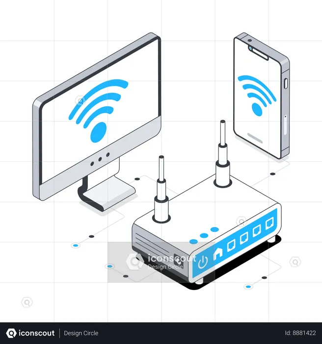 Compartir internet  Ilustración