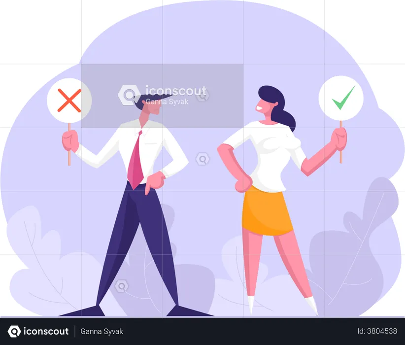 Competition between employees  Illustration