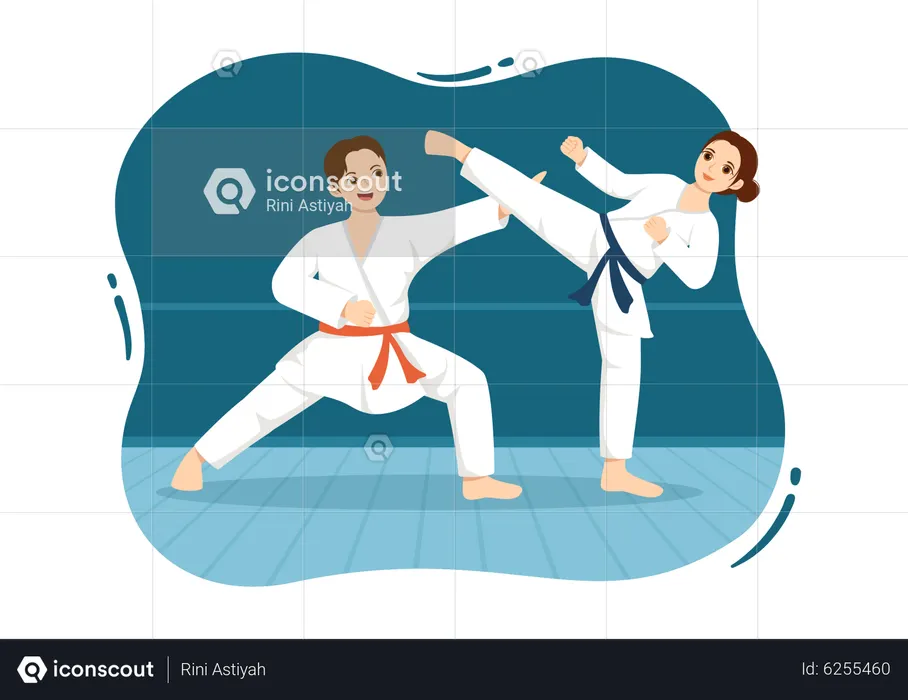 Compétition de combat d'arts martiaux  Illustration