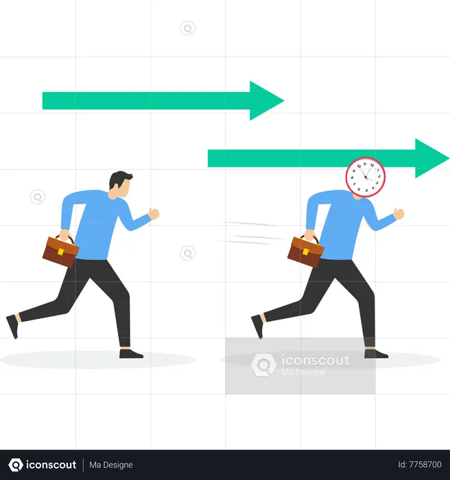 Competitive with business time  Illustration