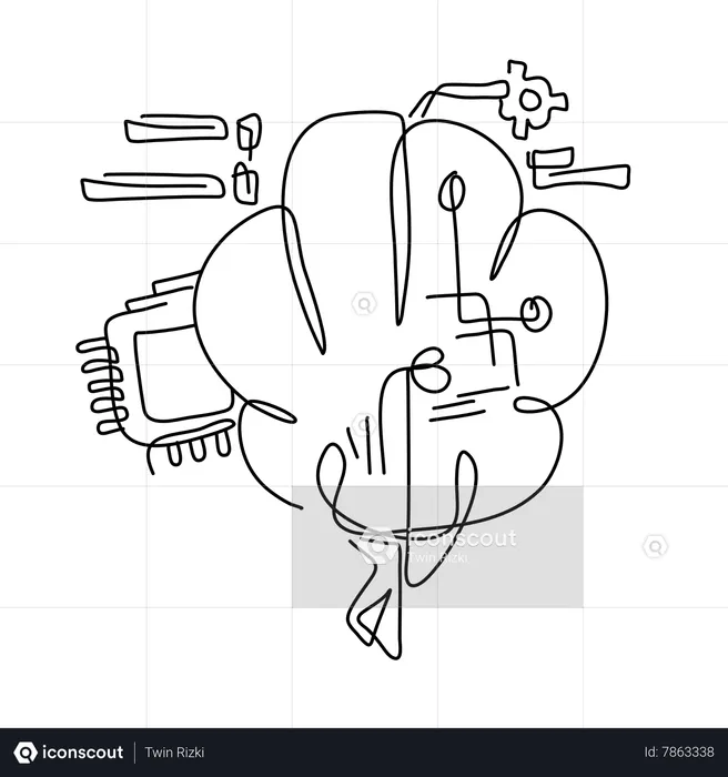 Complejidad de la hélice cerebral  Ilustración