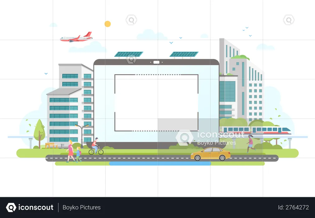 Complexe d'habitation écologique  Illustration