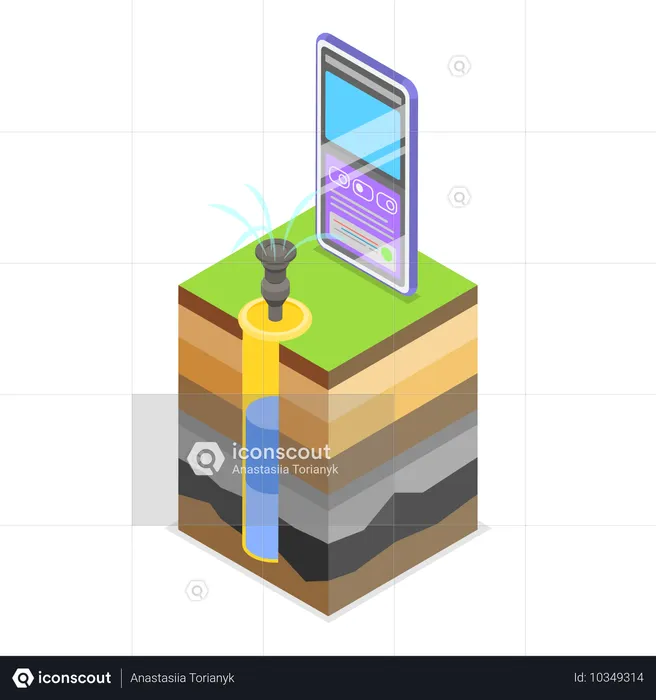 Componentes do sistema de irrigação  Ilustração