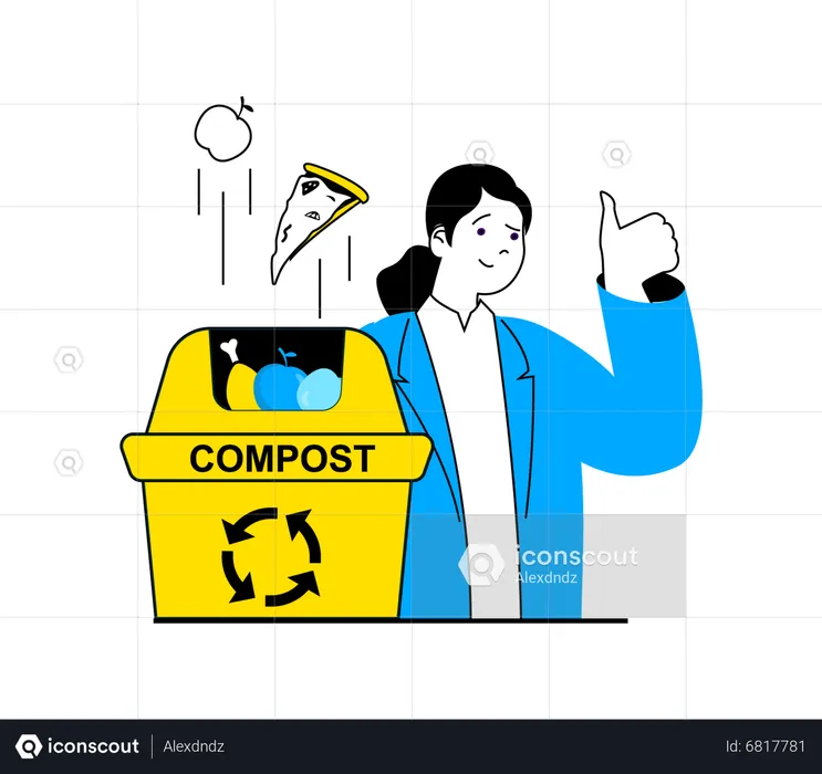 Déchets de compostage  Illustration