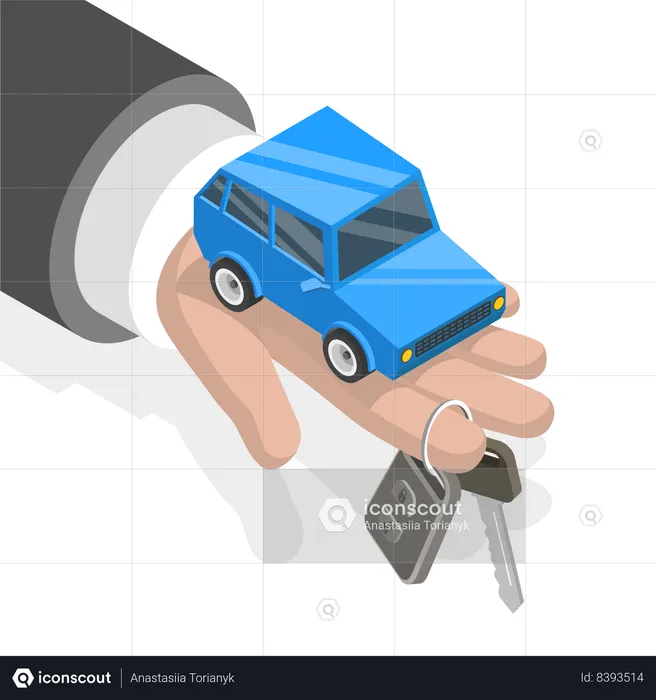 Comprando ou Alugando Carro  Ilustração