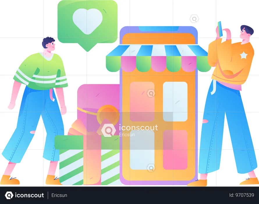 Compras on-line com desconto  Ilustração