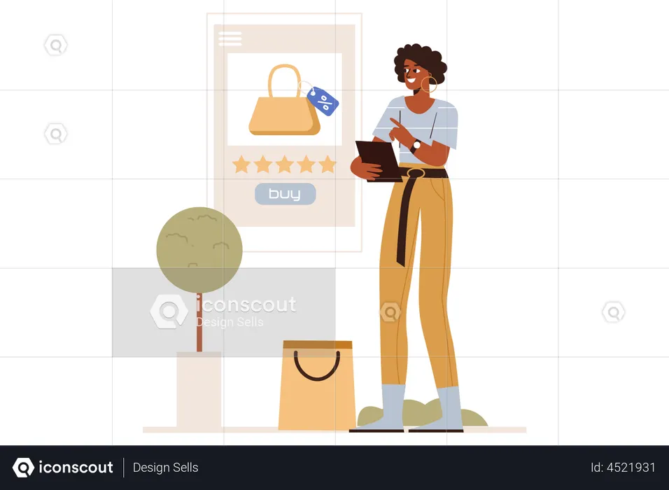 Compras online  Ilustração