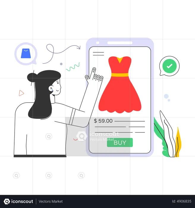 Compras online  Ilustração