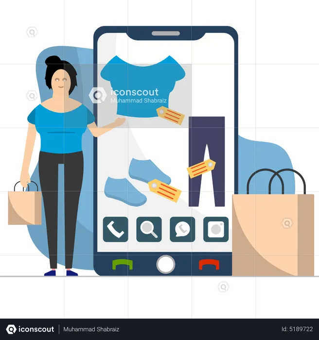 Compras online  Ilustração